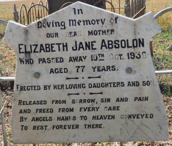 Elizabeth Jane Absolon